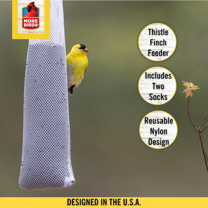 Finch Sock Feeder 2-Pack by MORE BIRDS