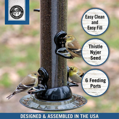 Onyx Clever Clean Extra Long 24” Thistle Finch Feeder by DROLL YANKEES