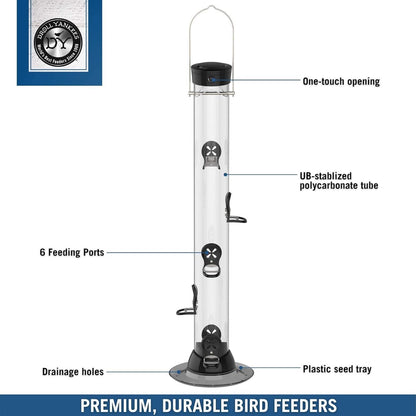 Onyx Clever Clean Extra Long 24” Thistle Finch Feeder by DROLL YANKEES