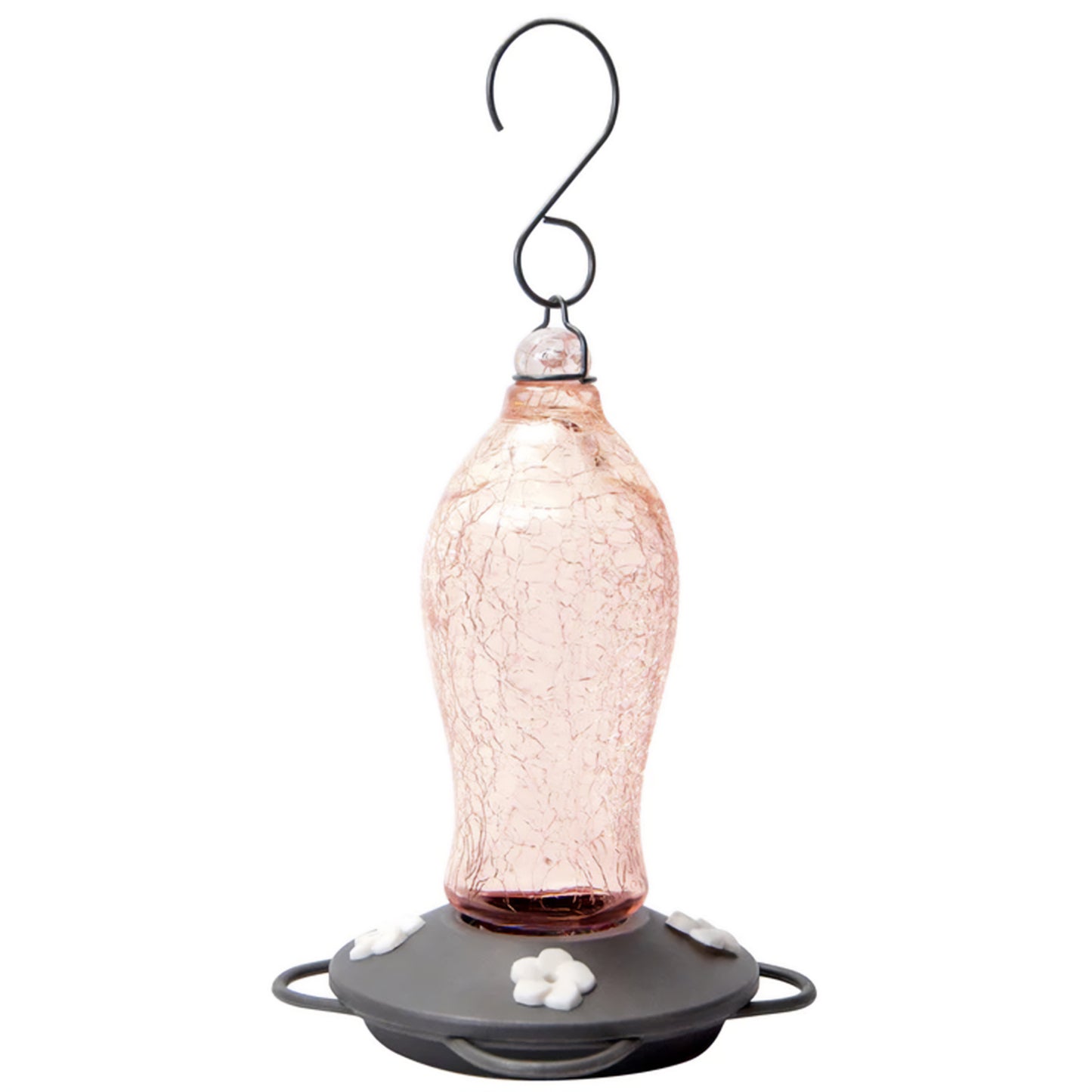 Artisan Series Blush Crackle Gravity Hummingbird Feeder by NATURE'S WAY