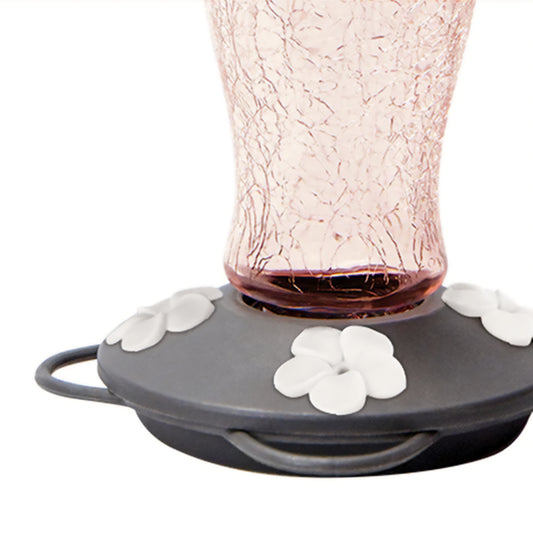 Artisan Series Blush Crackle Gravity Hummingbird Feeder by NATURE'S WAY