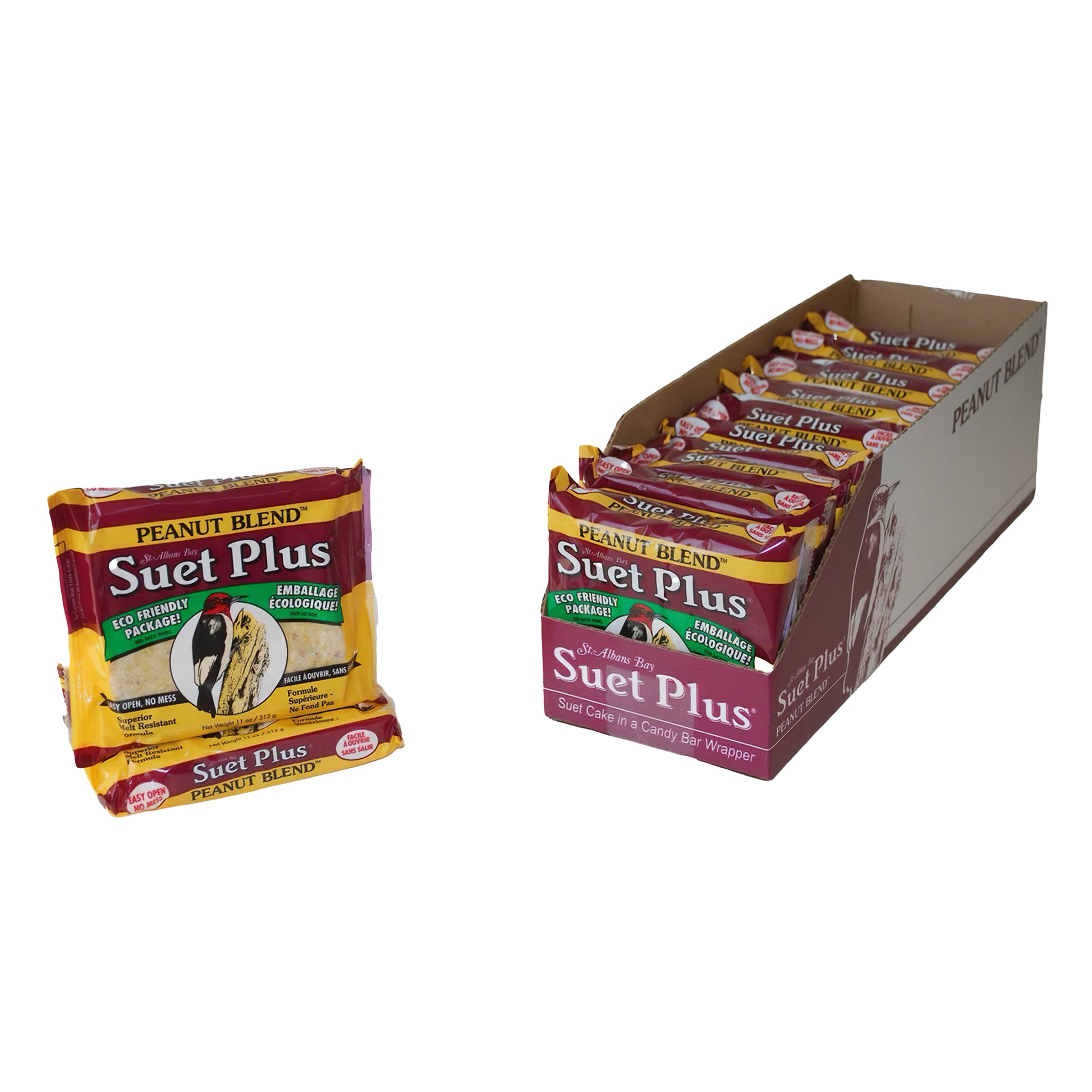 A box of twelve st albans bay peanut blend suet