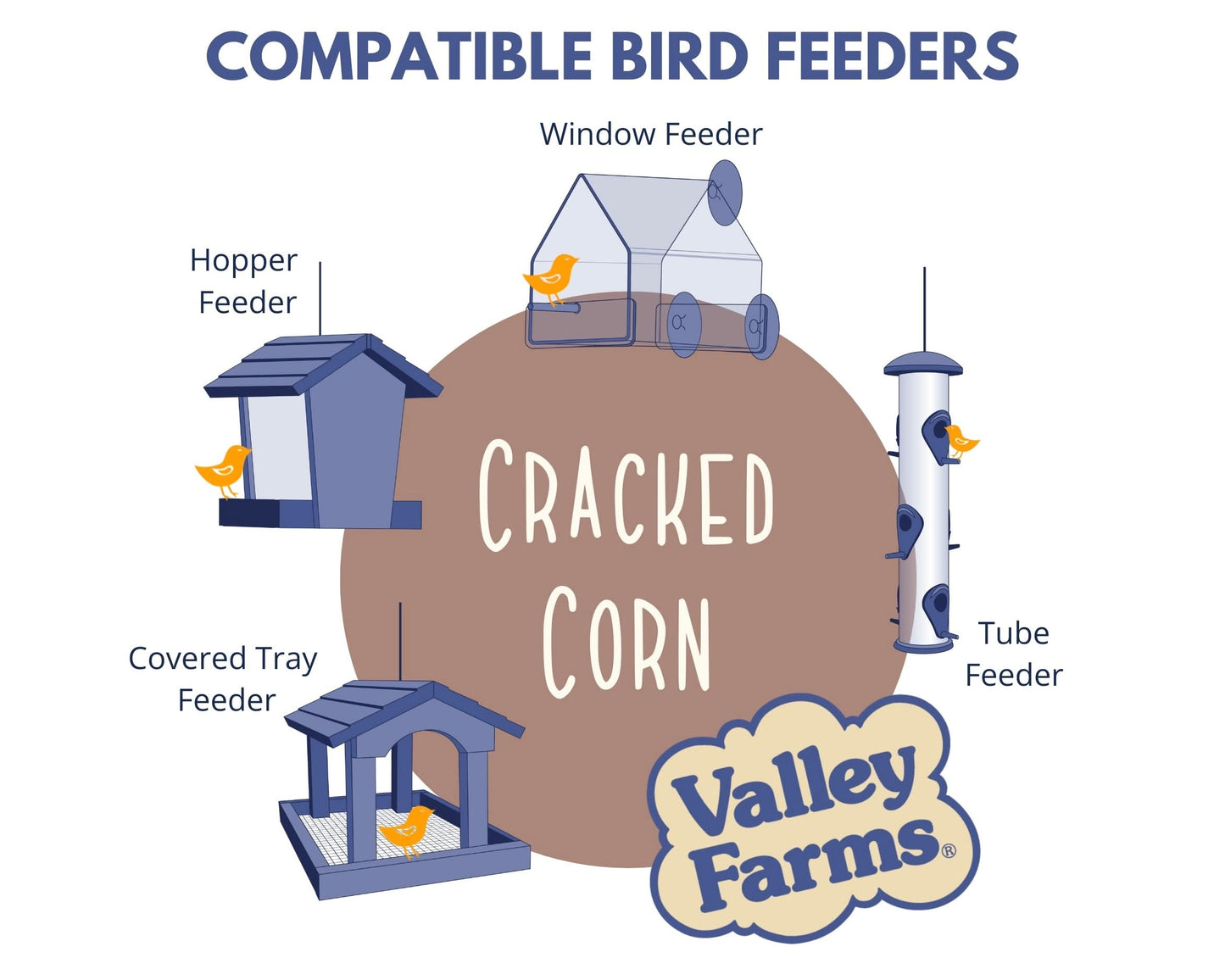 Valley Farms Cracked Corn Wild Bird Food