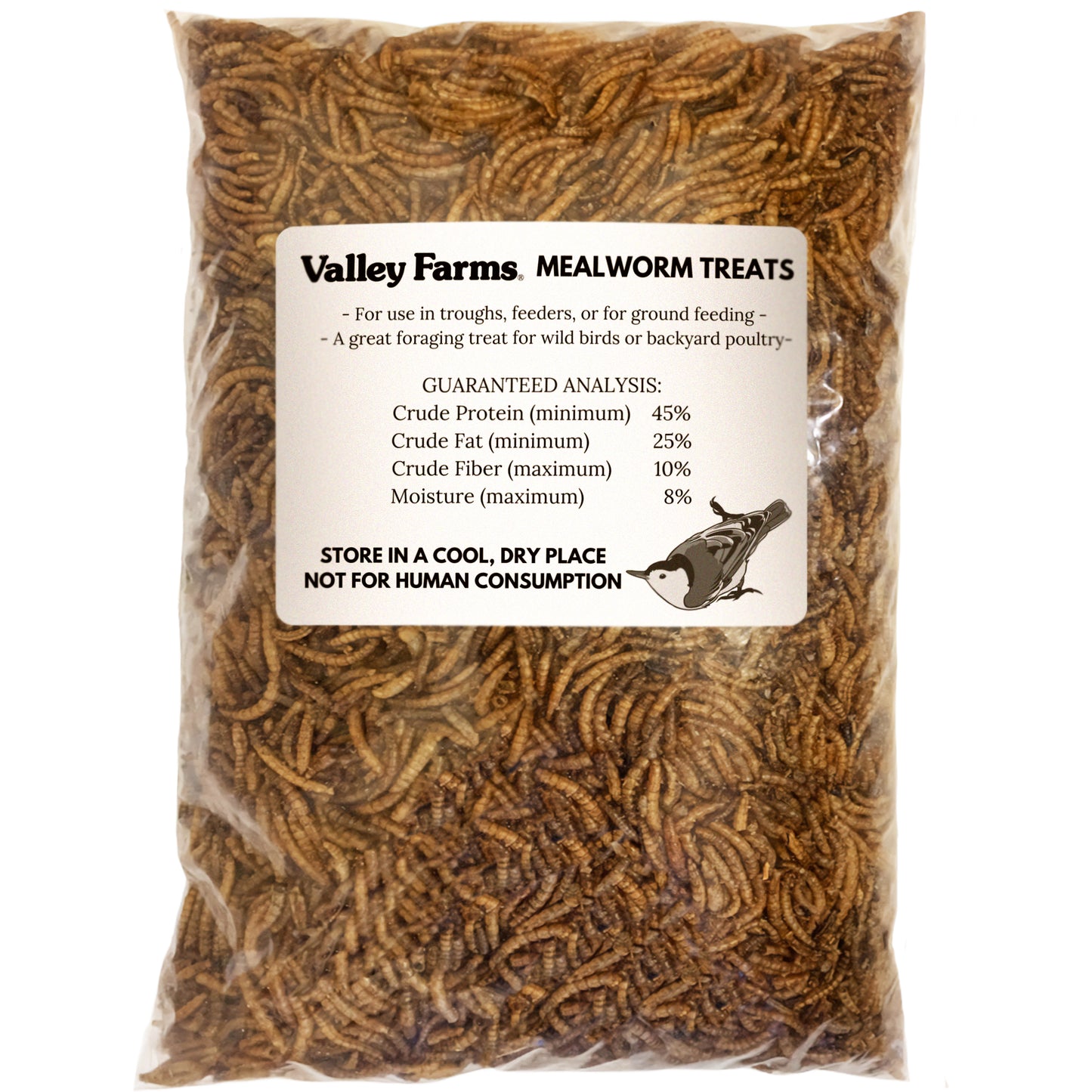 Valley Farms All-Natural Dried Mealworms