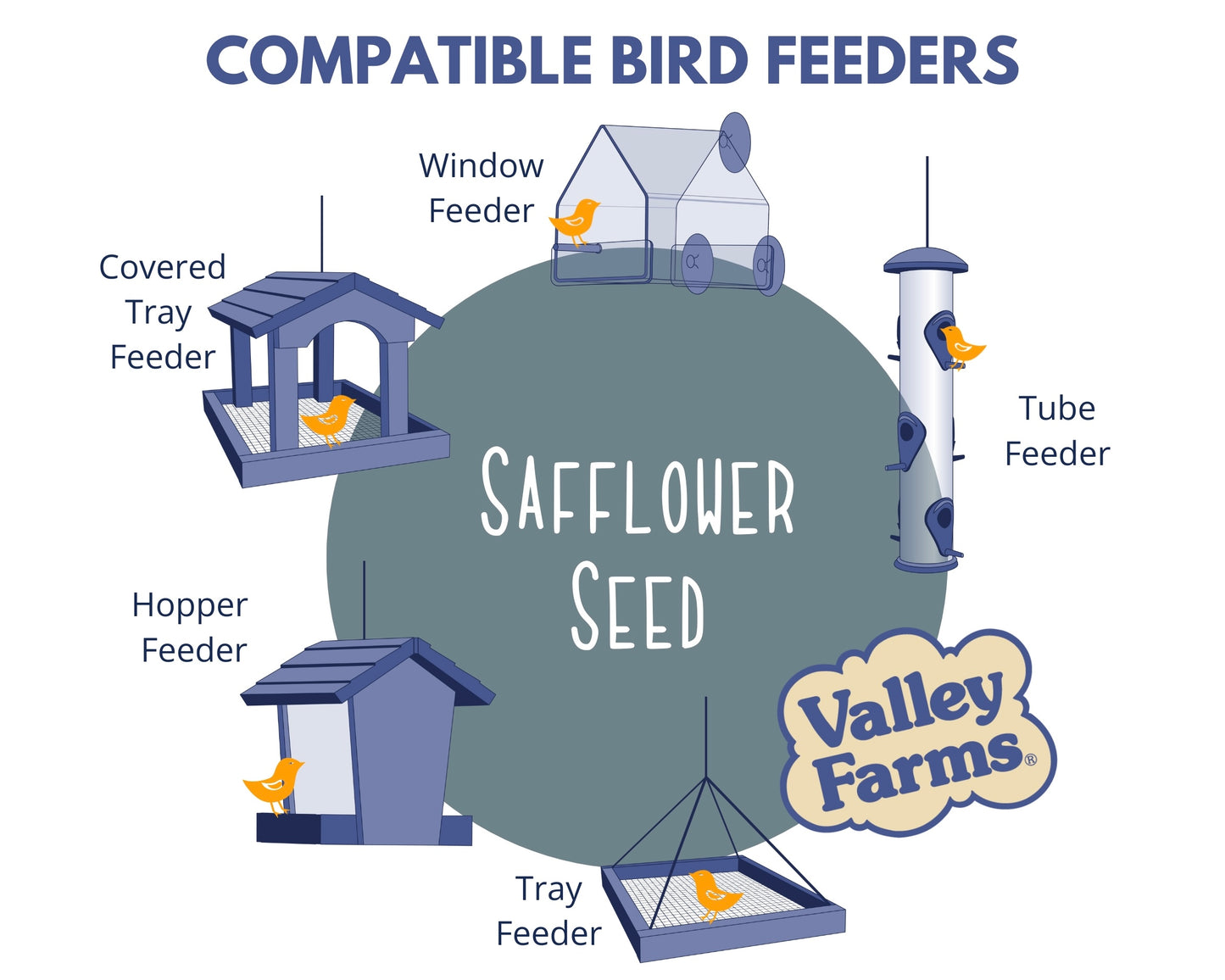 Valley Farms Safflower Seed Wild Bird Food