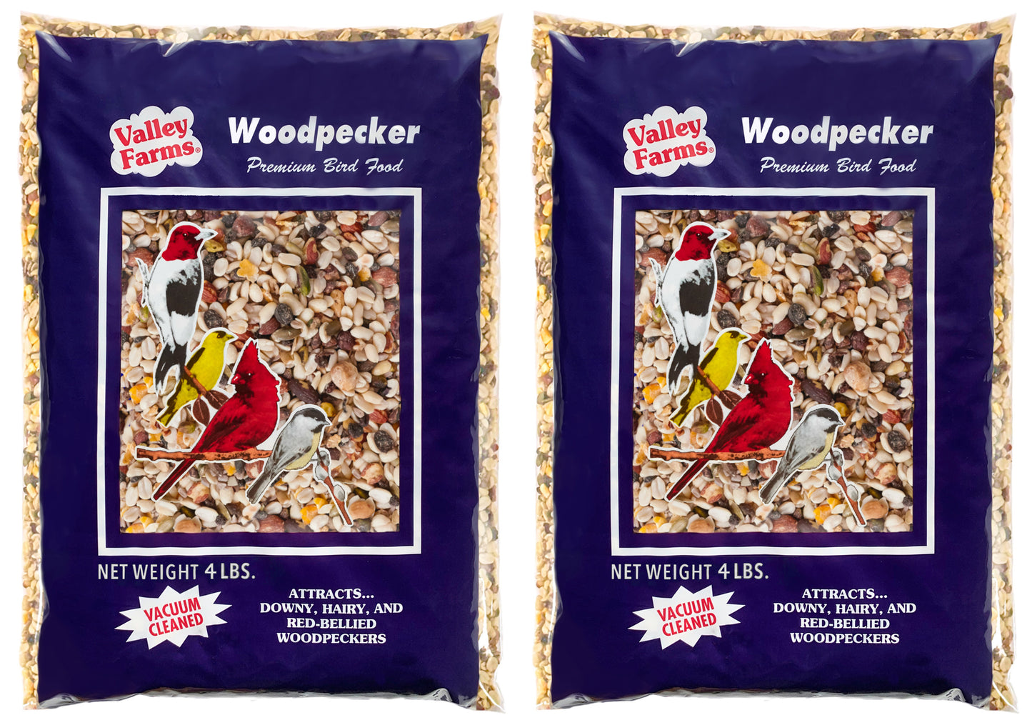 Valley Farms Woodpecker Mix Wild Bird Food with Sunflower Hearts!