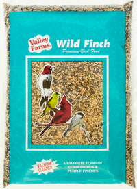 Valley Farms wild finch mix perfect for small breeds like redpolls pine siskin house finch american gold purple yellow chickadee downy woodpecker red winged black bird