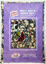 Valley Farms Fruit Nut Berry mix best seed wild birds small medium breeds cardinal titmouse chickadee junco woodpecker nature