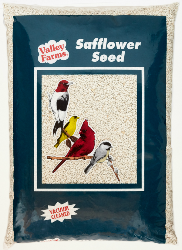 Valley Farms Safflower Seed Wild Bird Food - Attract Cardinals & Squirrels DON"T Like it